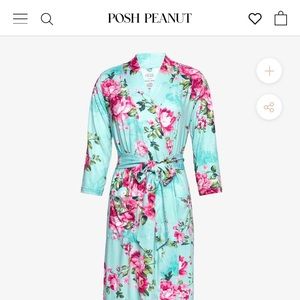 Posh Peanut robe, swaddle blanket, & headband set